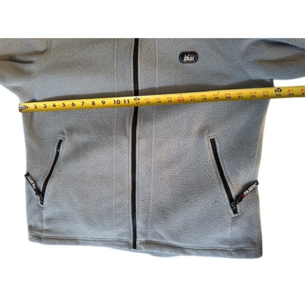 REI Womens Polartec Fleece Full Zip Jacket Outdoor Activewear Coat Blue - Medium - Picture 12 of 13
